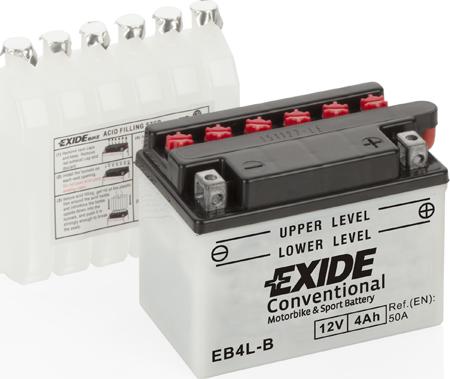 Exide EB4L-B - Стартерная аккумуляторная батарея, АКБ parts5.com