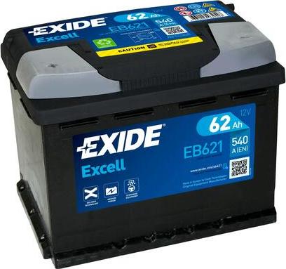 Exide EB621 - Стартерная аккумуляторная батарея, АКБ parts5.com