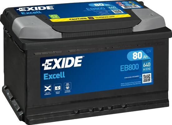 Exide EB800 - Стартерная аккумуляторная батарея, АКБ parts5.com