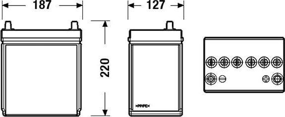 Exide EB356 - Стартерная аккумуляторная батарея, АКБ parts5.com