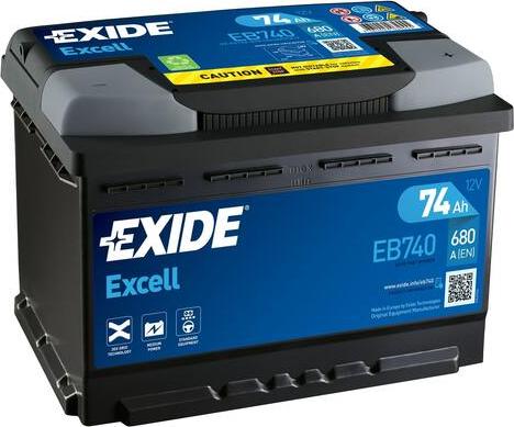 Exide EB740 - Стартерная аккумуляторная батарея, АКБ parts5.com