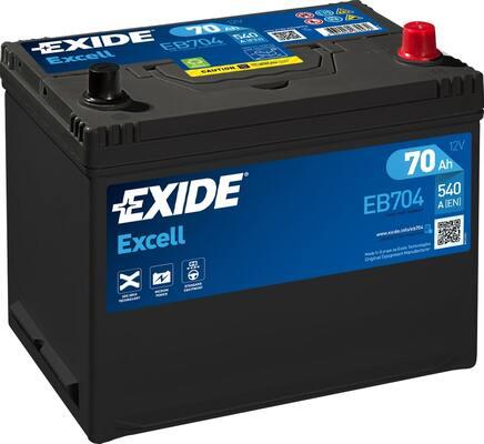 Exide EB704 - Стартерная аккумуляторная батарея, АКБ parts5.com