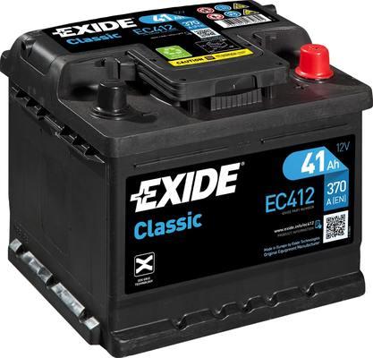Exide EC412 - Стартерная аккумуляторная батарея, АКБ parts5.com