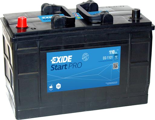 Exide EG1101 - Стартерная аккумуляторная батарея, АКБ parts5.com