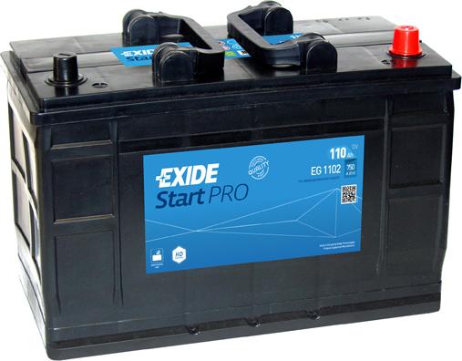 Exide EG1102 - Стартерная аккумуляторная батарея, АКБ parts5.com