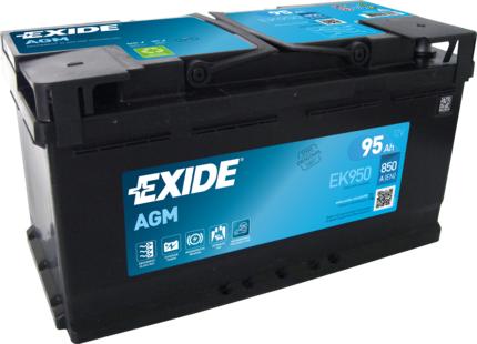 Exide EK950 - Стартерная аккумуляторная батарея, АКБ parts5.com