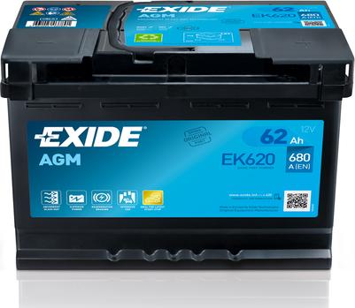 Exide EK620 - Стартерная аккумуляторная батарея, АКБ parts5.com