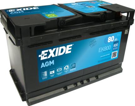 Exide EK800 - Стартерная аккумуляторная батарея, АКБ parts5.com