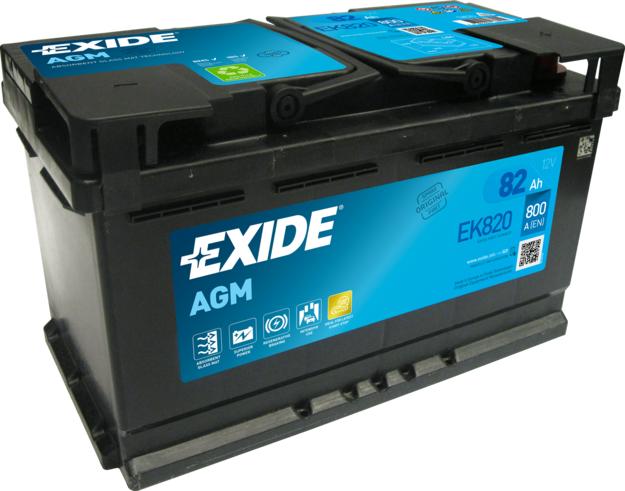 Exide EK820 - Стартерная аккумуляторная батарея, АКБ parts5.com