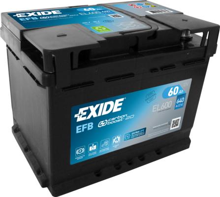 Exide EL600 - Стартерная аккумуляторная батарея, АКБ parts5.com
