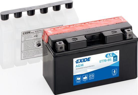 Exide ET7B-BS - Стартерная аккумуляторная батарея, АКБ parts5.com