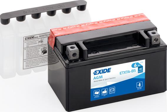 Exide ETX7A-BS - Стартерная аккумуляторная батарея, АКБ parts5.com