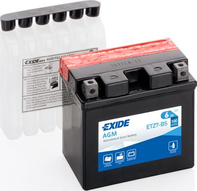 Exide ETZ7-BS - Стартерная аккумуляторная батарея, АКБ parts5.com