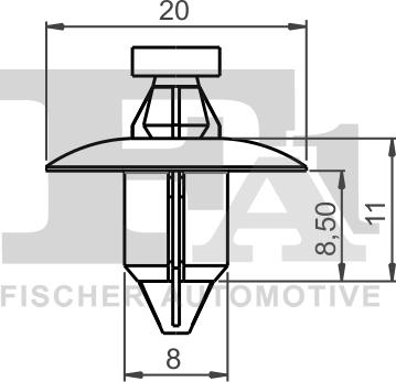 FA1 55-30001.5 - Зажим, молдинг / защитная накладка parts5.com