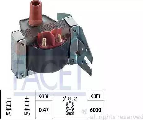 FACET 96072 - Катушка зажигания parts5.com