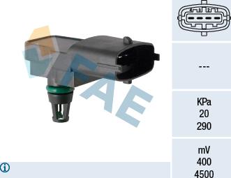 FAE 15181 - Датчик, давление во впускной трубе parts5.com