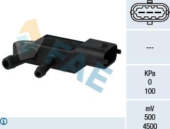 FAE 16105 - Датчик, давление выхлопных газов parts5.com