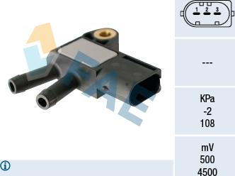 FAE 16116 - Датчик, давление выхлопных газов parts5.com