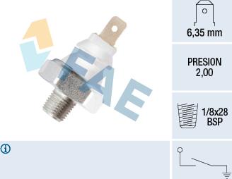 FAE 12940 - Датчик, давление масла parts5.com