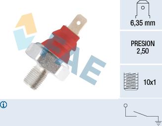 FAE 12950 - Датчик, давление масла parts5.com