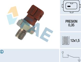 FAE 12410 - Датчик, давление масла parts5.com