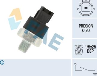 FAE 12555 - Датчик, давление масла parts5.com