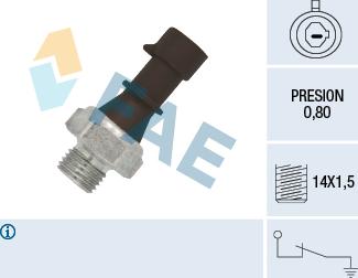 FAE 12570 - Датчик, давление масла parts5.com