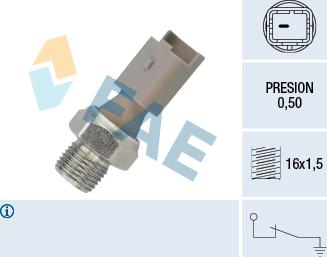 FAE 12640 - Датчик, давление масла parts5.com