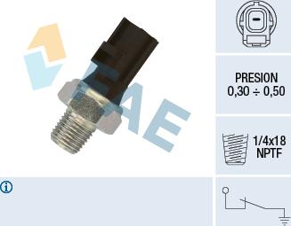 FAE 12610 - Датчик, давление масла parts5.com