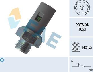 FAE 12636 - Датчик, давление масла parts5.com