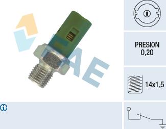 FAE 12630 - Sender Unit, oil pressure parts5.com