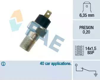 FAE 12020 - Датчик, давление масла parts5.com