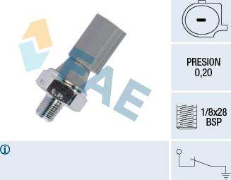 FAE 12830 - Датчик, давление масла parts5.com