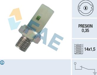 FAE 12370 - Датчик, давление масла parts5.com