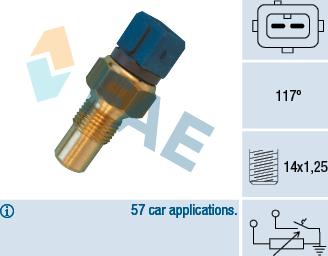 FAE 34440 - Датчик, температура охлаждающей жидкости parts5.com