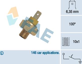 FAE 35350 - Датчик, температура охлаждающей жидкости parts5.com