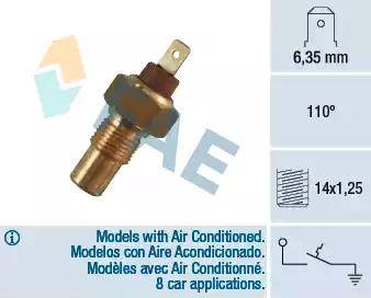 FAE 35380 - Датчик, температура охлаждающей жидкости parts5.com