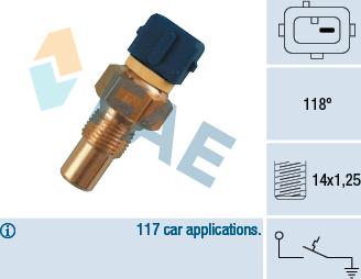 FAE 35290 - Датчик, температура охлаждающей жидкости parts5.com