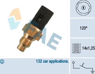 FAE 35250 - Датчик, температура охлаждающей жидкости parts5.com