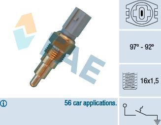 FAE 36660 - Термовыключатель, вентилятор радиатора / кондиционера parts5.com