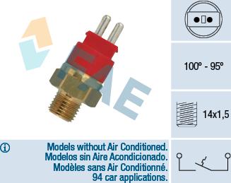 FAE 36250 - Interruptor de temperatura, ventilador del radiador parts5.com