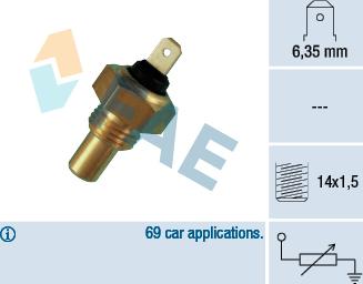 FAE 31460 - Датчик, температура охлаждающей жидкости parts5.com