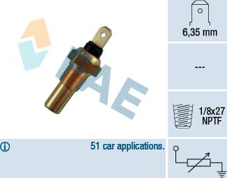 FAE 31390 - Sensor, temperatura del refrigerante parts5.com