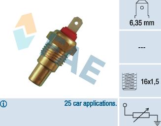 FAE 31330 - Датчик, температура охлаждающей жидкости parts5.com