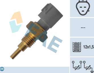 FAE 33910 - Датчик, температура охлаждающей жидкости parts5.com