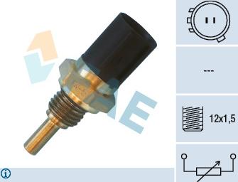 FAE 33450 - Датчик, температура масла parts5.com