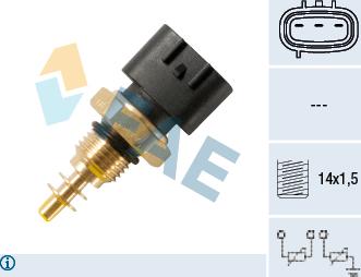 FAE 33476 - Датчик, температура охлаждающей жидкости parts5.com