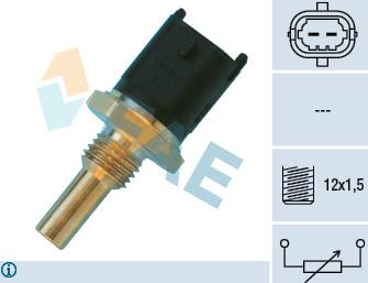 FAE 33680 - Датчик, температура охлаждающей жидкости parts5.com