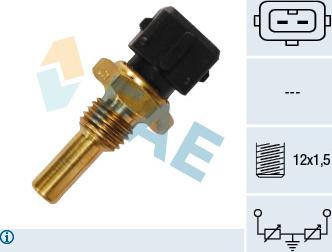 FAE 33090 - Датчик, температура охлаждающей жидкости parts5.com