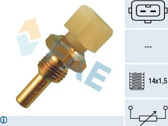 FAE 33030 - Датчик, температура охлаждающей жидкости parts5.com